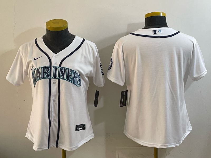Youth 2026 Seattle Mariners Blank White Game Nike MLB Jersey style 003